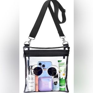 BitJoy Clear Bag Stadium Approved Messenger Bag Purse